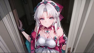 Carlotta came to a sex casting for the first time. Carlotta sex casting hentai cosplay (AI-generated)